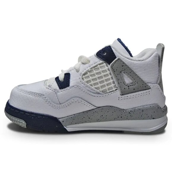 🌙[BRAND NEW] AIR JORDAN 4 RETRO MIDNIGHT NAVY TODDLER SHOES SIZE 6C SNEAKERS🌙 - Picture 2 of 11